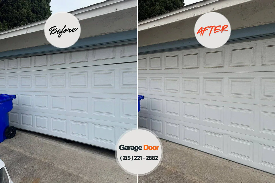 Before and after: garage door repair Tillson, NY